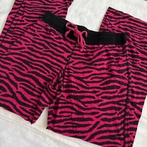 y2k hot pink zebra sweatpants